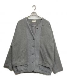 SUM1 STYLE（スミスタイル）の古着「切替ノーカラージャケット」｜グレー