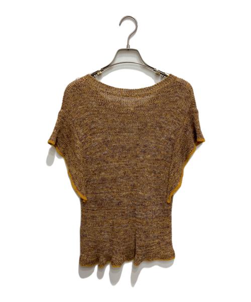 ISABEL MARANT ETOILE（イザベルマランエトワール）ISABEL MARANT ETOILE (イザベルマランエトワール) フリルスリーブニット ブラウン サイズ:34の古着・服飾アイテム