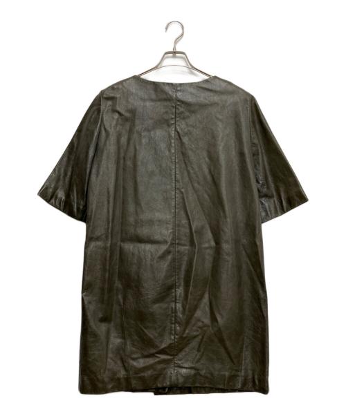 MARNI（マルニ）MARNI (マルニ) 半袖ラムレザーコート オリーブ サイズ:38の古着・服飾アイテム