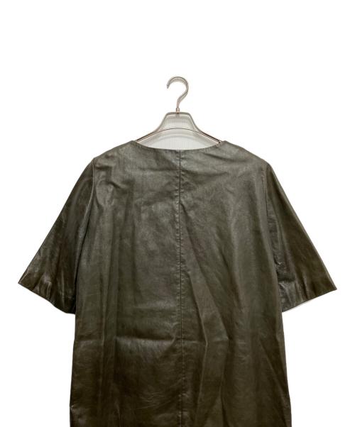 MARNI（マルニ）MARNI (マルニ) 半袖ラムレザーコート オリーブ サイズ:38の古着・服飾アイテム
