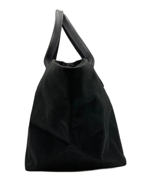 Herve Chapelier（エルベシャプリエ）Herve Chapelier (エルベシャプリエ) 舟形ハンドバッグ ブラックの古着・服飾アイテム