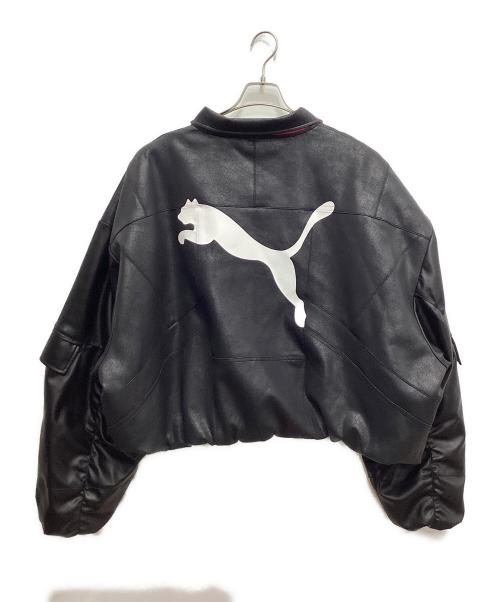PUMA（プーマ）PUMA (プーマ) A$AP Rocky (エイサップ・ロッキー) PLEATHER JACKET/レザージャケット ブラック サイズ:Lの古着・服飾アイテム