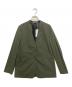 icB（アイシービー）の古着「4WAYストレッチタフタ ノーカラージャケット」｜グリーン