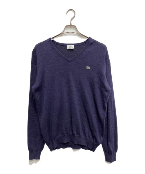 LACOSTE（ラコステ）LACOSTE (ラコステ) Vネックニット パープル サイズ:5の古着・服飾アイテム