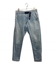 THE NORTHFACE PURPLELABEL（ザ・ノースフェイス パープルレーベル）の古着「Webbing Belt Denim Pants（ウェビングベルトデニムパンツ)」｜ブルー