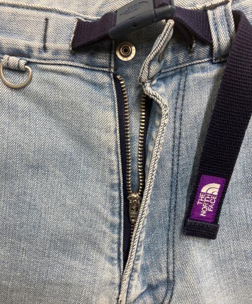 THE NORTHFACE PURPLELABEL（ザ・ノースフェイス パープルレーベル）THE NORTHFACE PURPLELABEL (ザ・ノースフェイス パープルレーベル) Webbing Belt Denim Pants（ウェビングベルトデニムパンツ) ブルー サイズ:30の古着・服飾アイテム