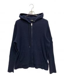 DIESEL（ディーゼル）の古着「ワッフルジップパーカー」｜ネイビー