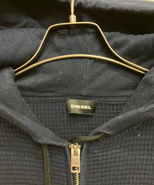 DIESEL（ディーゼル）DIESEL (ディーゼル) ワッフルジップパーカー ネイビー サイズ:XLの古着・服飾アイテム