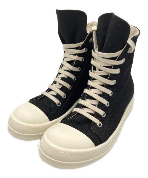 DRKSHDW（ダークシャドウ）DRKSHDW (ダークシャドウ) SIDE ZIP HI CUT SNEAKER ブラック×ベージュ サイズ:37の古着・服飾アイテム