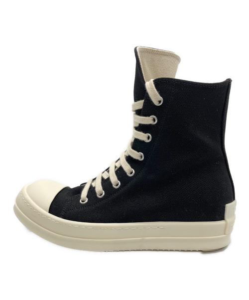 DRKSHDW（ダークシャドウ）DRKSHDW (ダークシャドウ) SIDE ZIP HI CUT SNEAKER ブラック×ベージュ サイズ:37の古着・服飾アイテム