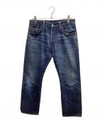 RRLダブルアールエル）の古着「LOW STRAIGHTデニムパンツ」｜インディゴ