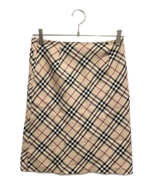 BURBERRY BLUE LABEL（バーバリー ブルー レーベル）BURBERRY BLUE LABEL (バーバリー ブルー レーベル) ノバチェックスカート ベージュ サイズ:36の古着・服飾アイテム