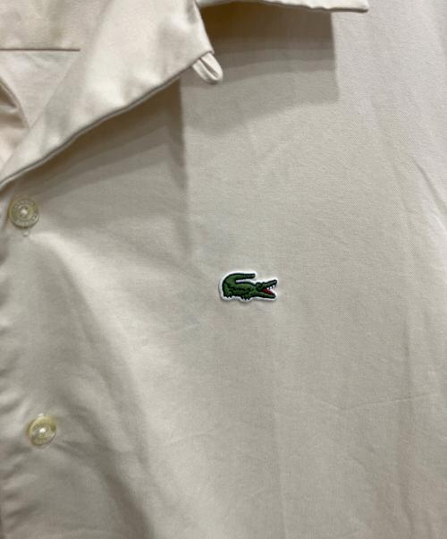 LACOSTE（ラコステ）LACOSTE (ラコステ) ワニ刺繍オープンカラーシャツ ベージュ サイズ:MLの古着・服飾アイテム
