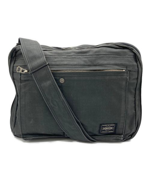 PORTER（ポーター）PORTER (ポーター) リップストップショルダーバッグ ブラックの古着・服飾アイテム