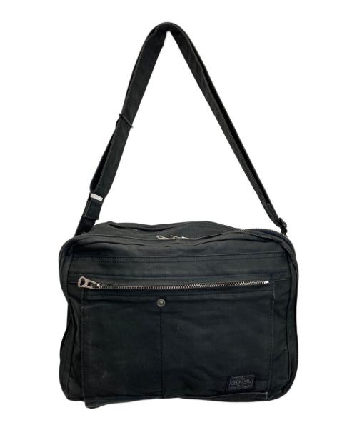 PORTER（ポーター）PORTER (ポーター) リップストップショルダーバッグ ブラックの古着・服飾アイテム