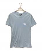 stussyステューシー）の古着「ロゴプリントTシャツ」｜スカイブルー
