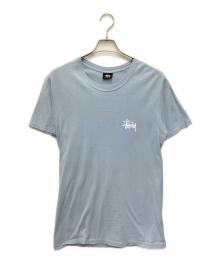 stussy（ステューシー）の古着「ロゴプリントTシャツ」｜スカイブルー