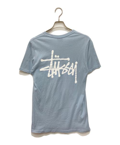 stussy（ステューシー）stussy (ステューシー) ロゴプリントTシャツ スカイブルー サイズ:Sの古着・服飾アイテム