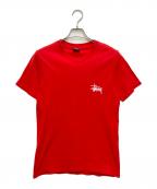 stussyステューシー）の古着「ロゴプリントTシャツ」｜レッド