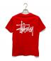 stussy (ステューシー) ロゴプリントTシャツ レッド サイズ:S：5000円