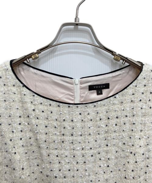 TOCCA（トッカ）TOCCA (トッカ) CHIFFON TWEED ドレス ホワイト サイズ:4の古着・服飾アイテム