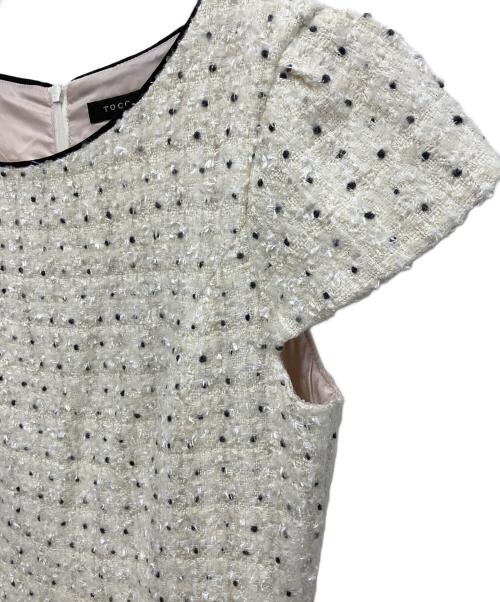 TOCCA（トッカ）TOCCA (トッカ) CHIFFON TWEED ドレス ホワイト サイズ:4の古着・服飾アイテム