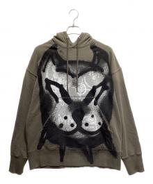 GIVENCHY（ジバンシィ）の古着「ドッグプリントプルオーバーパーカー」｜グレー