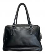 Hamanoハマノ）の古着「レザーハンドバッグ」｜ブラック