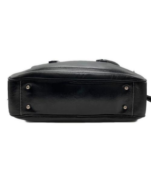 Hamano（ハマノ）HAMANO (ハマノ) レザーハンドバッグ ブラックの古着・服飾アイテム