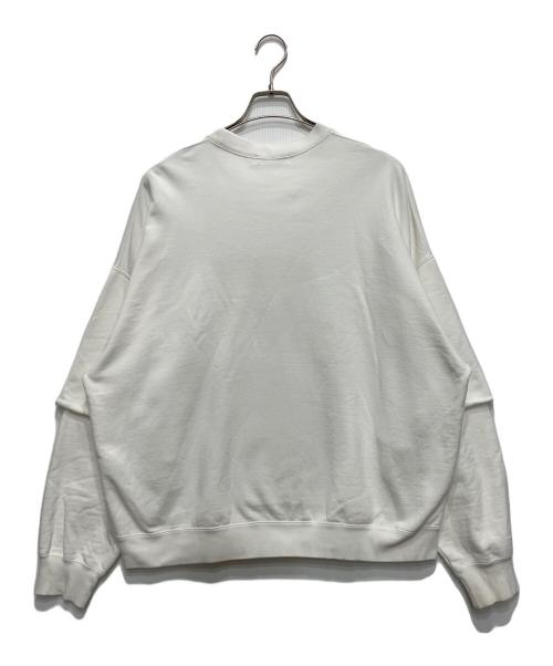 COOTIE（クーティー）COOTIE (クーティー) ロゴレイヤードスウェット ホワイト サイズ:Lの古着・服飾アイテム