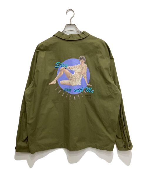 MAGIC STICK（マジックスティック）MAGIC STICK (マジックスティック) コラボリップストップシャツ グリーン サイズ:Lの古着・服飾アイテム