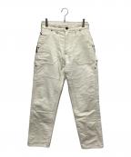 Richardsonリチャードソン）の古着「ニーパッチワークパンツ」｜ホワイト