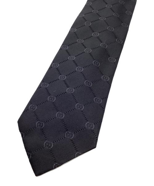 GUCCI（グッチ）GUCCI (グッチ) CGロゴシルクネクタイ ブラック サイズ:不明の古着・服飾アイテム