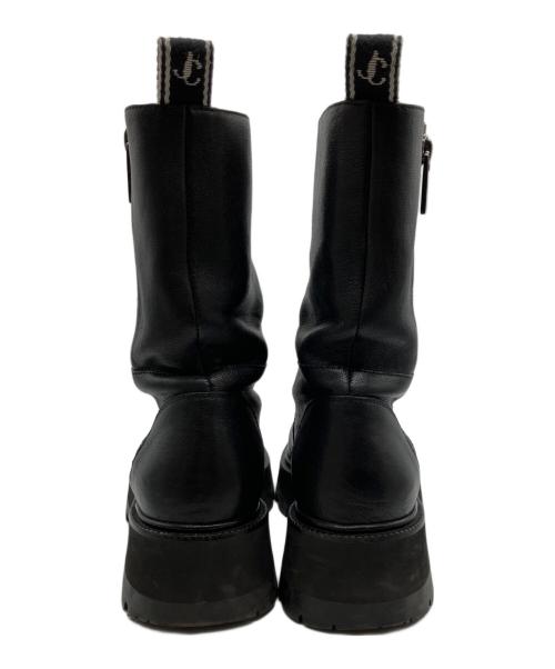 JIMMY CHOO（ジミーチュウ）JIMMY CHOO (ジミーチュウ) BAYU FLATブーツ ブラック サイズ:38の古着・服飾アイテム