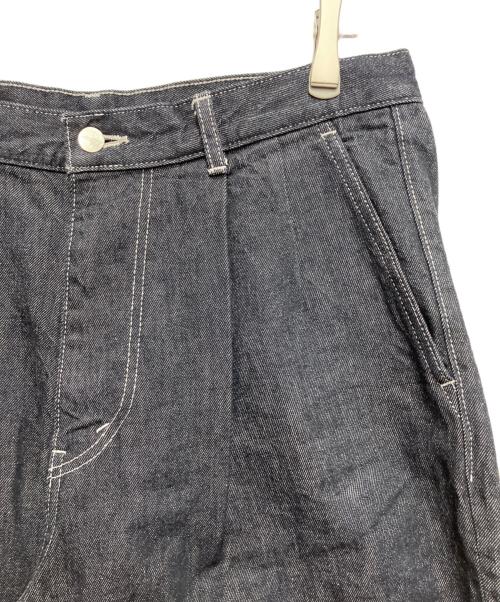 Graphpaper（グラフペーパー）Graphpaper (グラフペーパー) Colorfast Denim Two Tuck Pants ネイビー サイズ:3 未使用品の古着・服飾アイテム