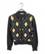 Burberry'sバーバリー）の古着「アーガイルカーディガン」｜グレー