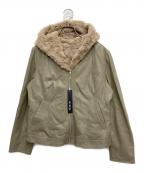 letmeglowレットミーグロウ）の古着「ラムレザーエコファーベスト付3WAYジャケット」｜カーキ