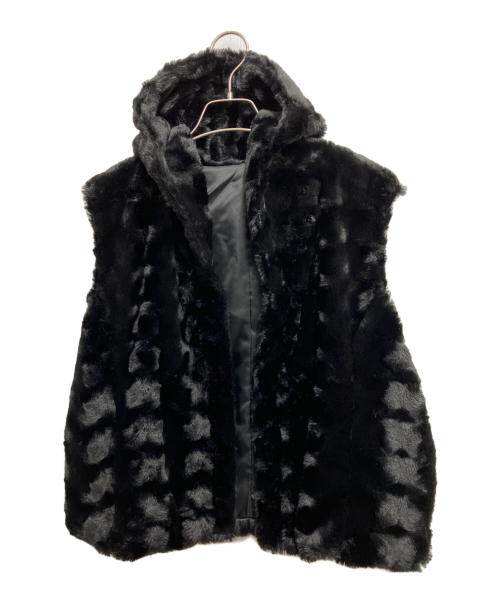 letmeglow（レットミーグロウ）letmeglow (レットミーグロウ) ラムレザーエコファーベスト付3WAYジャケット ブラック サイズ:LL 未使用品の古着・服飾アイテム