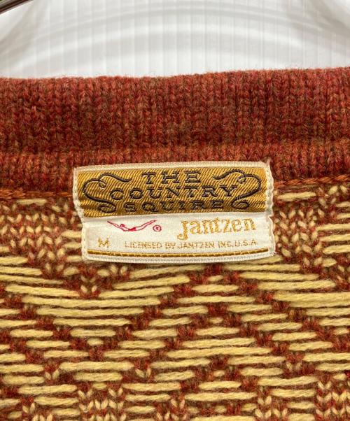 JANTZEN（ジャンセン）JANTZEN (ジャンセン) ニットカーディガン オレンジ サイズ:Mの古着・服飾アイテム