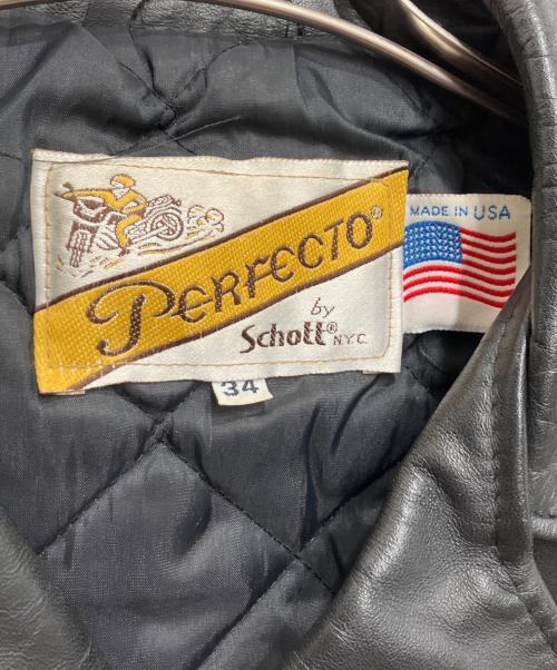 Schott（ショット）Schott (ショット) ライダースジャケット ブラック サイズ:34の古着・服飾アイテム