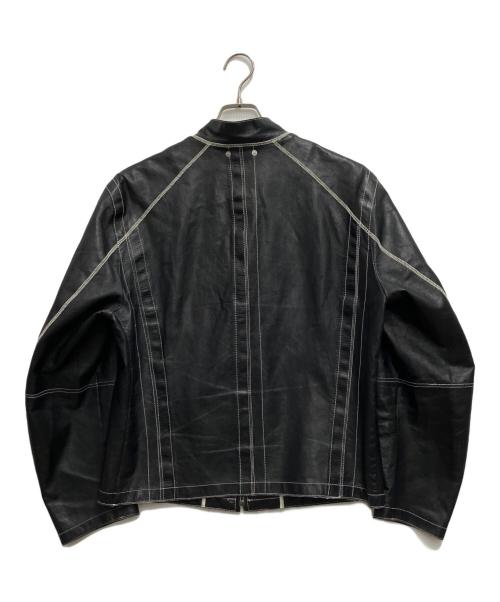BOSS HUGO BOSS（ボス ヒューゴボス）BOSS HUGO BOSS (ボス ヒューゴボス) レザージャケット ブラック サイズ:048の古着・服飾アイテム