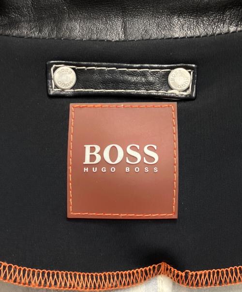 BOSS HUGO BOSS（ボス ヒューゴボス）BOSS HUGO BOSS (ボス ヒューゴボス) レザージャケット ブラック サイズ:048の古着・服飾アイテム