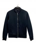 ARMANI EXCHANGEアルマーニ エクスチェンジ）の古着「ダブルジップノーカラージャケット」｜ネイビー