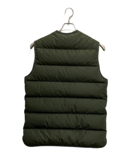 Barbour（バブアー）Barbour (バブアー) 裏地チェックダウンベスト オリーブ サイズ:38の古着・服飾アイテム