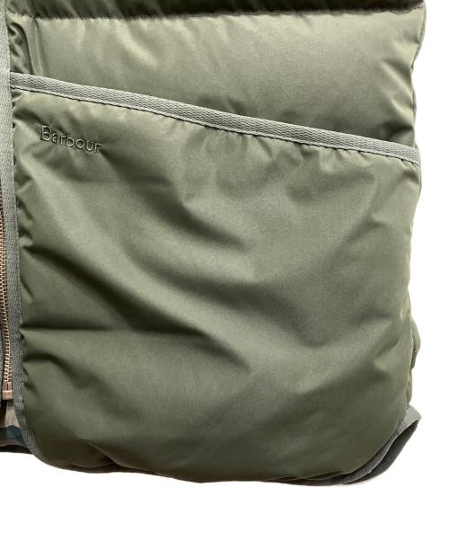 Barbour（バブアー）Barbour (バブアー) 裏地チェックダウンベスト オリーブ サイズ:38の古着・服飾アイテム