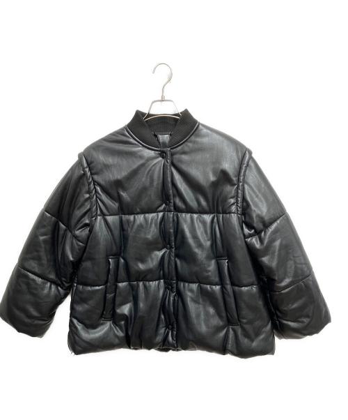 Sea Room lynn（シールームリン）Sea Room lynn (シールームリン) ECO LEATHER THERMO PUFFジャケット ブラック サイズ:Sの古着・服飾アイテム