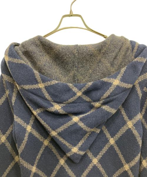 Vivienne Westwood man（ヴィヴィアン ウェストウッド マン）Vivienne Westwood man (ヴィヴィアン ウェストウッド マン) ダイヤ柄ニットパーカー ネイビー サイズ:44の古着・服飾アイテム