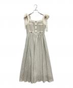 HER LIP TOハーリップトゥ）の古着「verona tweed long dress」｜ホワイト
