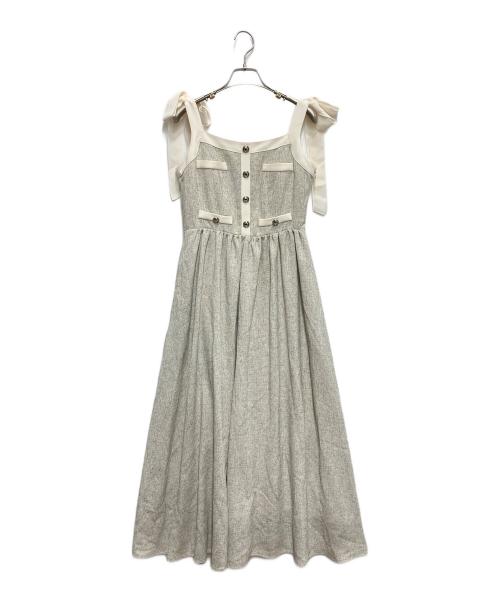 HER LIP TO（ハーリップトゥ）HER LIP TO (ハーリップトゥ) verona tweed long dress ホワイト サイズ:Sの古着・服飾アイテム