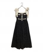 HER LIP TOハーリップトゥ）の古着「Verona Tweed Long Dress」｜ブラック